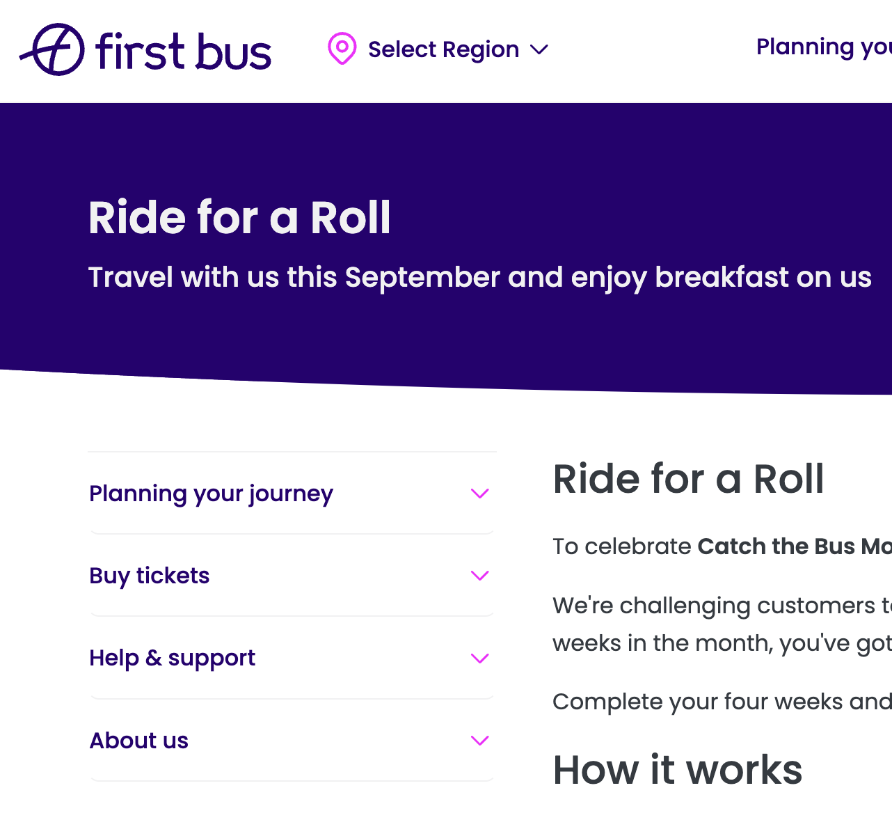 Get a free Greggs breakfast roll and hot drink with First Bus