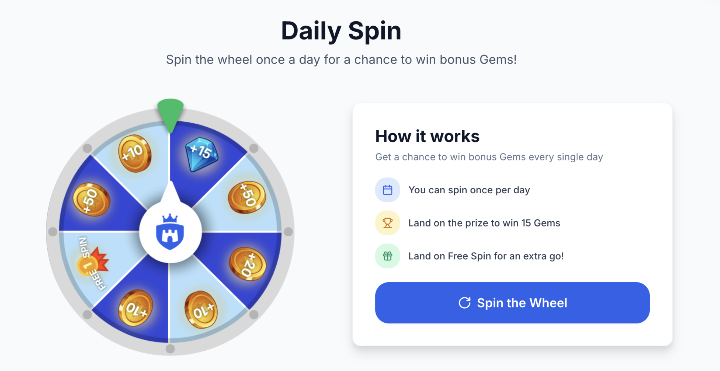 Rewards Kingdom Daily Spin