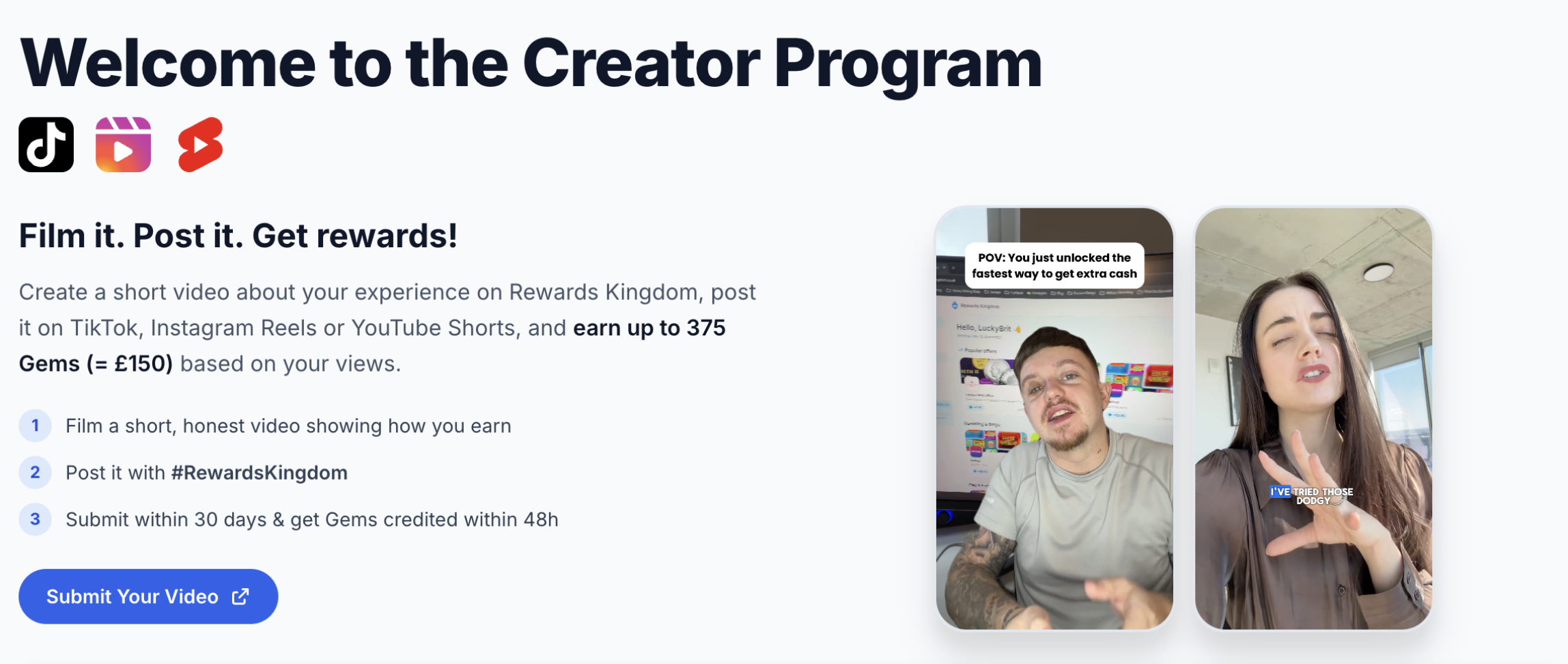 Rewards kingdom Creater Programme