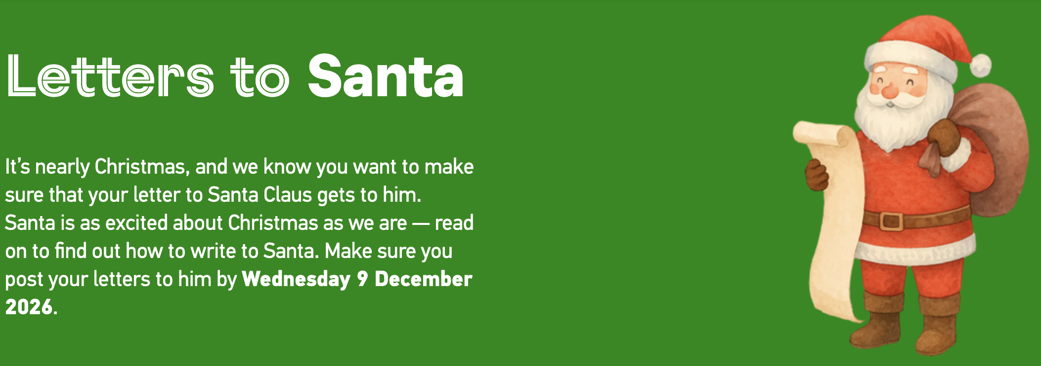 Get a FREE letter from Santa with Royal Mail